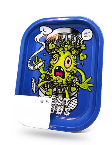 Plateau à Mix Best Buds Why Me (avec Carte Grinder Magnétique) 18x14cm