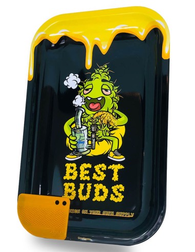 Mischbrett Best Buds Dab (mit Magnetische Grinder Card) 17.5x27.5cm