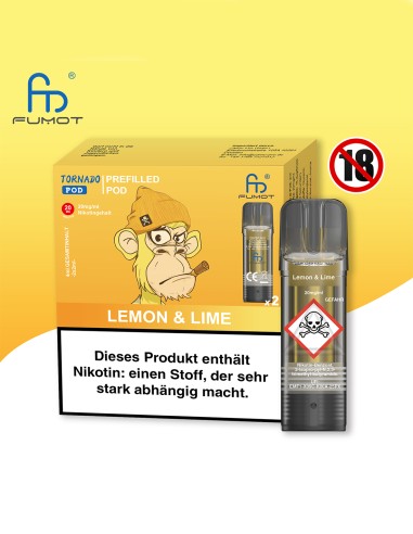 RandM Tornado Lemon Lime Pods (2 Stk)