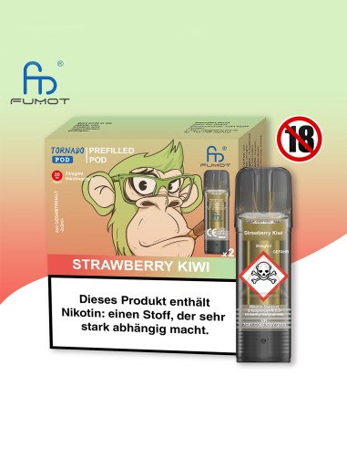 RandM Tornado Strawberry Kiwi Pods (2 Stk)