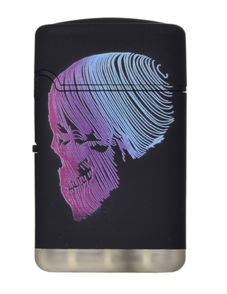 Briquet Jet Flame Skull Purple/Blue