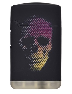 Briquet Jet Flame Skull Yellow/Pink
