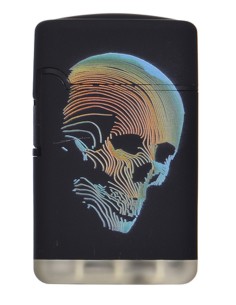 Briquet Jet Flame Skull Yellow/Blue