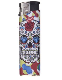 Elektronisches Feuerzeug Mexican Skull Diamond