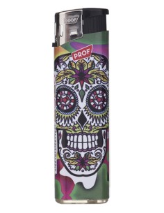 Elektronisches Feuerzeug Mexican Skull Ruby Eyes