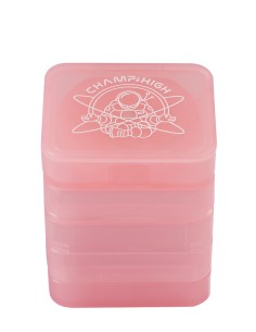 Grinder Plastique Carré Rose 4 parties 40mm