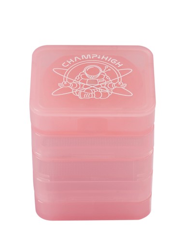 Grinder Plastique Carré Rose 4 parties 40mm