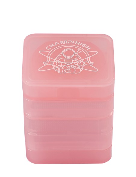 Grinder Plastique Carré Rose 4 parties 40mm
