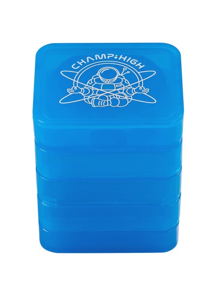 Grinder Plastique Carré Bleu 4 parties 40mm