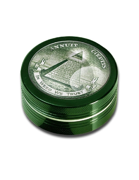 Grinder Black Leaf  In Weed we Trust 50 mm 2 partie