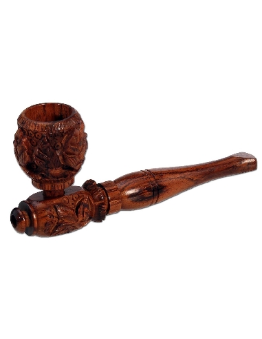 Pipe en bois de rose sculptée 9cm