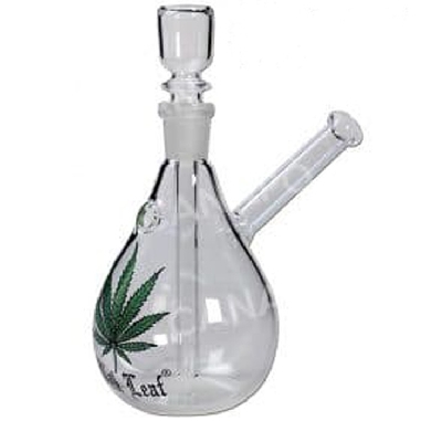 Mini Bong Droit Black Leaf Feuille