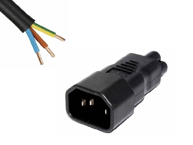 Fiche IEC Mâle avec Câble 4m