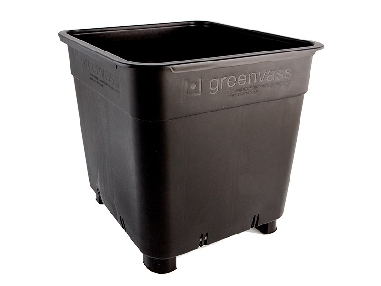 Pot Carré 25L noir 34x34x34