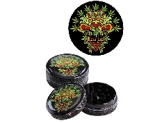 Grinder Leaf Skull 2 Parties Noir