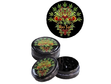 Grinder Leaf Skull 2 Parties Noir