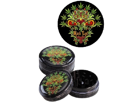 Grinder Leaf Skull 2 Parties Noir