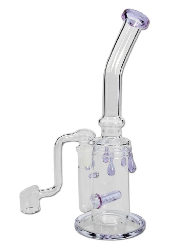 Bong à Huile Inline Slit Diffuser Violet 27cm