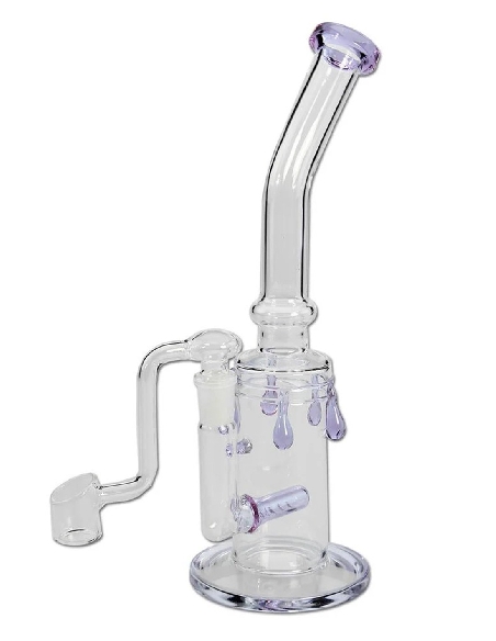 Bong à Huile Inline Slit Diffuser Violet 27cm