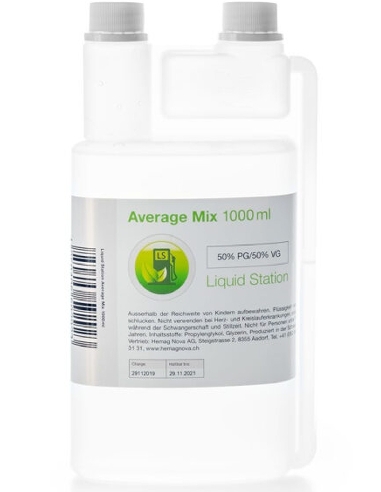 Average Mix 50% PG - 50% VG 1L