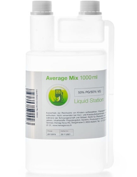 Average Mix 50% PG - 50% VG 1L