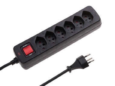 Multiprise 4 x T13 Noir avec Switch