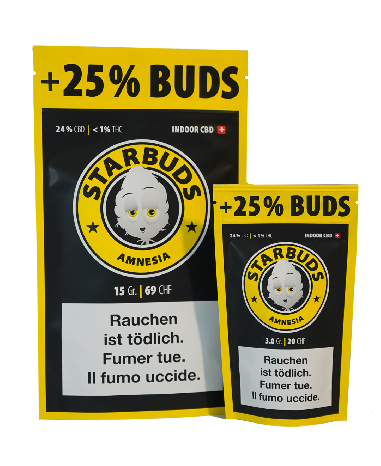 Starbuds Amnesia Indoor CBD 24% 15gr