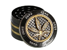 Grinder Métal 4 Parties Bling Bling Leaf 