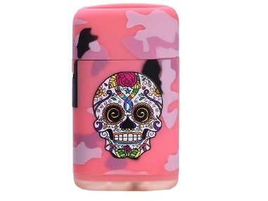 Briquet Torche Mexican Skull Jaune