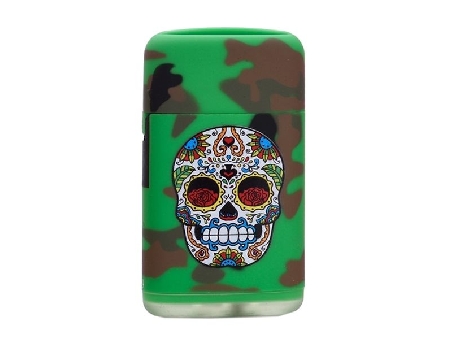 Briquet Torche Mexican Skull Bleu