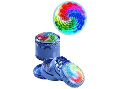 Grinder Black Leaf 4 Parties Bleu Mandala 50mm