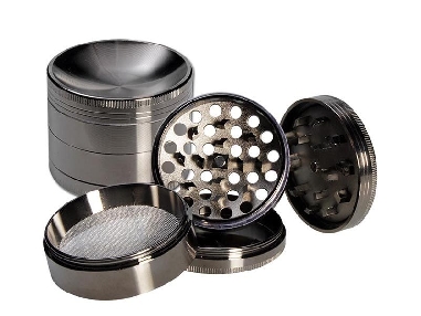 Grinder 4 Parties Concave Gris 63mm