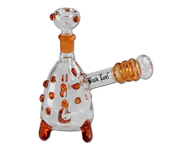 Mini Bong Black Leaf sur Pied Bleu 15cm