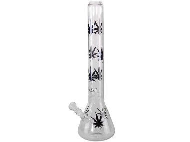 Bong Black Leaf Old School Leaves 45cm