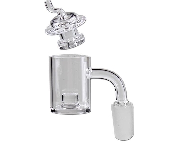 Foyer à Huile en Verre Coudé + Couvercle 14mm