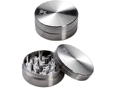 Grinder Black Leaf Silver 50mm