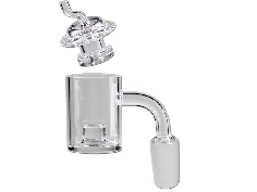 Foyer à Huile en Verre Coudé + Couvercle 14mm