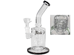 Bong Black Leaf Bubbler Drum Percolateur Noir 22cm