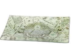 Plateau à Mix Verre Dollars 25.5cm x 15.5cm