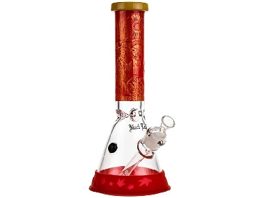 Ice Bong Black Leaf Decepticlone Silicon Base 32cm