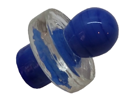 Carb Cap Meepler en Verre Bleu