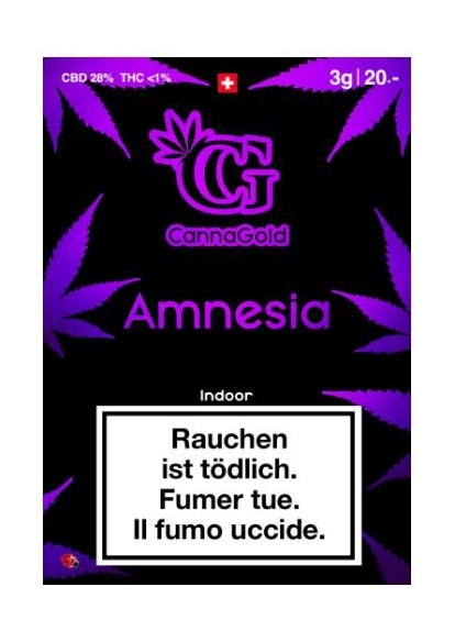 CannaGold Amnesia 3g CBD Indoor