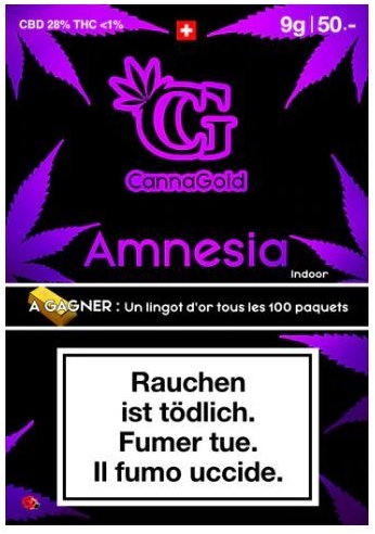 CannaGold Amnesia 9g CBD Indoor