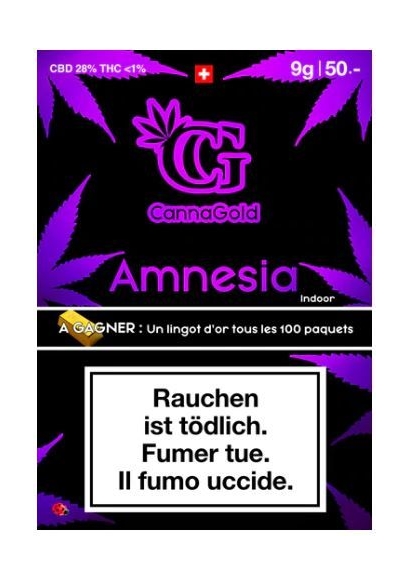 CannaGold Amnesia 9g CBD Indoor