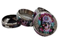 Grinder 4 Parties Champ High Mexican Skull Pink Flower 40mm