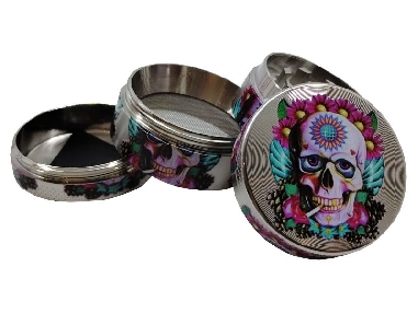 Grinder 4 Parties Champ High Mexican Skull Pink Flower 40mm
