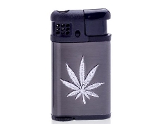 Briquet Électronique Hemp Silver Leave