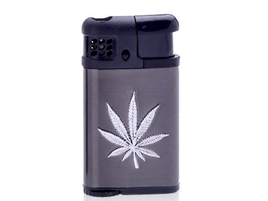 Briquet Électronique Hemp Silver Leave