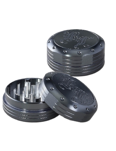 Grinder Black Leaf 2 Parties Deep Engraving Gris 62mm