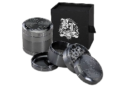 Grinder Black Leaf 4 Parties Deep Engraving 62mm